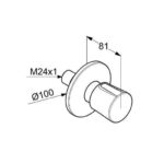 Balance - Trojcestný ventil pod omietku, chróm