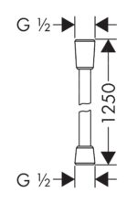 Hansgrohe Hadice - Sprchová hadica Isiflex, 1250 mm, matná čierna