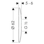 Rozeta kohútika DN15, chróm