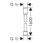 Isiflex - Sprchová hadica 160 cm, chróm