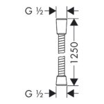 Sensoflex - Kovová sprchová hadica 125 cm, chróm