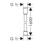 Isiflex - Sprchová hadica 160 cm, matná čierna