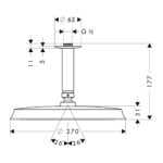 Raindance Classic - Hlavová sprcha 240 1jet s prívodom od stropu, chróm