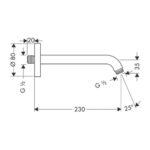 Hansgrohe - Sprchové rameno 230 mm, chróm