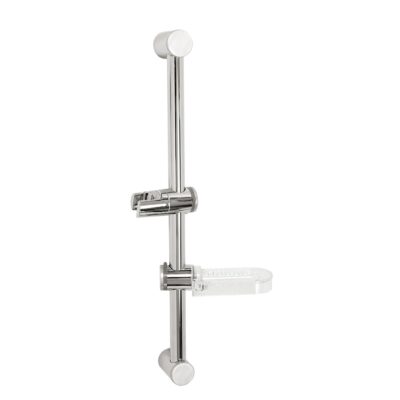 Sprchová tyč s posuvným držiakom sprchy a mydelničkou, chróm