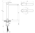 RAVAK Eleganta Umývadlová batéria 335 mm, bez odtokovej armatúry,ružové zlato - kefované