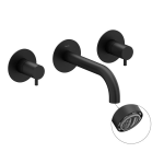 RAVAK Espirit Vaňová podomietková batéria, s telesom, čierna matná