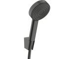 Pulsify - Set sprchovej hlavice, 1 prúd, držiaka a hadice 1250 mm, matná čierna