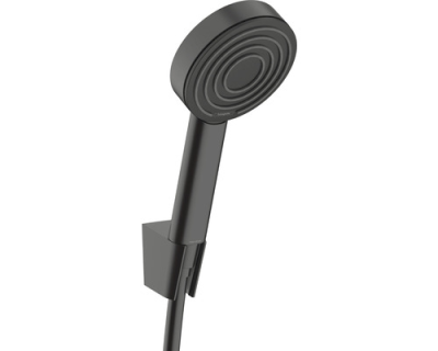 Pulsify - Set sprchovej hlavice, 1 prúd, držiaka a hadice 1250 mm, matná čierna 24301670