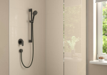 FixFit - Prípojka hadice S so spätným ventilom a plastovým kolienkom, čierna matná