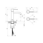 RAVAK Espirit Umývadlová batéria 190 mm, bez odtokovej armatúry, ružové zlato - kefované