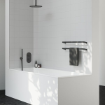 RAVAK Espirit Podomietková batéria 3 cestná s prepínačom, pre R-box, matná čierna