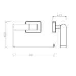 Záves toaletného papiera GRETA, čierna matná