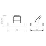 Háčik GRETA, čierna matná