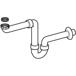 Umývadlový sifón 6/4" x " 40 mm, priestorovo úsporný, A443-DN50/40