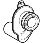 Pisoárový sifón nadomietkový, vodorovný odtok, d=50mm