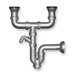 Sifon drezový otvor 49mm bez prepadu - plast