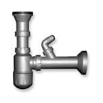 Sifon drezový otvor 49mm bez prepadu - plast