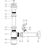 Sifon drezový otvor 49mm bez prepadu - plast