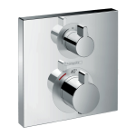 HG Ecostat Square Termostat pod omietku pre dva spotrebiče, chróm