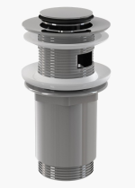 Umývadlová výpusť click clack 5/4" celokovová s prepadom, malá zátka