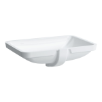 Vstavané umývadlo Laufen PRO S 550x380 mm, bez otvoru pre batériu, biela