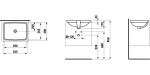 Umývadlo Laufen PRO A 490x360 mm, bez otvoru na betériu s LCC, biela