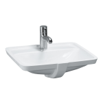 Vstavané umývadlo Laufen PRO S 490x360 mm, 1 otvor pre batériu, biela
