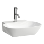 Umývadielko Laufen INO 450x410 mm, bez prepadu, 1 otvor pre batériu, biela LCC