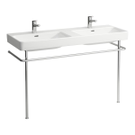 Dvojumývadlo do nábytku Laufen PRO S 1300x465 mm, 3 otvory pre batériu, biela