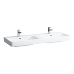 Dvojumývadlo do nábytku Laufen PRO S 1300x465 mm, 3 otvory pre batériu, biela LCC
