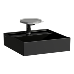Umývadielko KARTELL by Laufen 460x460 mm, bez prepadu, bez otvoru pre batériu, čierna lesklá