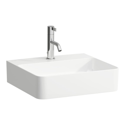 Umývadielko Laufen VAL 450x420 mm, bez prepadu, bez otvoru pre batériu, biela