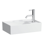 Umývadielko KARTELL by Laufen 460x280 mm, bez prepadu, 1 otvor pre batériu, biela