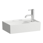 Umývadielko KARTELL by Laufen 460x280 mm, bez prepadu, bez otvoru pre batériu, biela mat