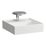 Umývadielko KARTELL by Laufen 460x460 mm, 3 otvory pre batériu, bez prepadu, biela mat
