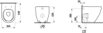 Stojaci klozet Laufen PRO 530x360x430 mm, RIMLESS, VARIO odpad, biela