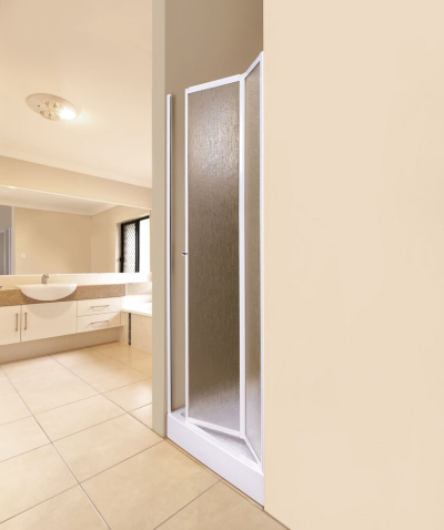 Čelné sprchové dvere LUX B6 80 cm, sklápacie, výška 185 cm, biela/grape
