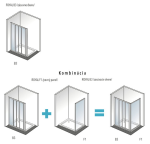 ROYAL B3 zasúvacie čelné sprchové dvere 120, výška 185 cm, biela/krilex