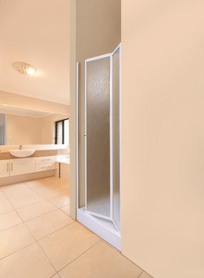 Čelné sprchové dvere LUX B6 90 cm, sklápacie, výška 185 cm, biela/grape
