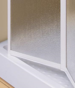 Čelné sprchové dvere LUX B6 90 cm, sklápacie, výška 185 cm, biela/grape