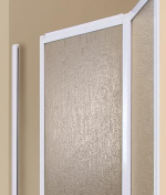 Čelné sprchové dvere LUX B6 90 cm, sklápacie, výška 185 cm, biela/grape