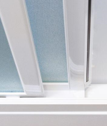 Zasúvacie sprchové dvere Aquatek Royal B3 140cm, výška 185 cm, biela/krilex