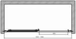 Posuvné dvere Kolo GEO: L=155–160cm, H=190cm, T=16cm, Geberit