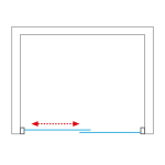 Posuvné sprchové dvere do niky CI D2L/1600, brillant/transparent