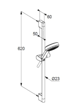 Kludi DIVE sprchová súprava sDive 1S 60 cm, chróm