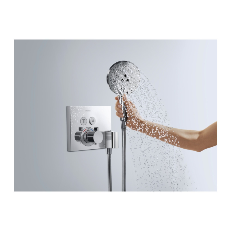 HG ShowerSelect Termostat pod omietku pre 2 spotrebiče s prípojkou hadice a sprch. držiakom, chróm
