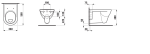 Laufen PRO závesný klozet, ploché splachovanie, biela