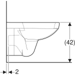 Závesné WC s hlbokým splachovaním Geberit Selnova Square: biela