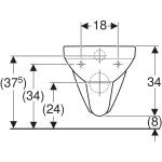 Závesné WC s hlbokým splachovaním Geberit Selnova Square: biela